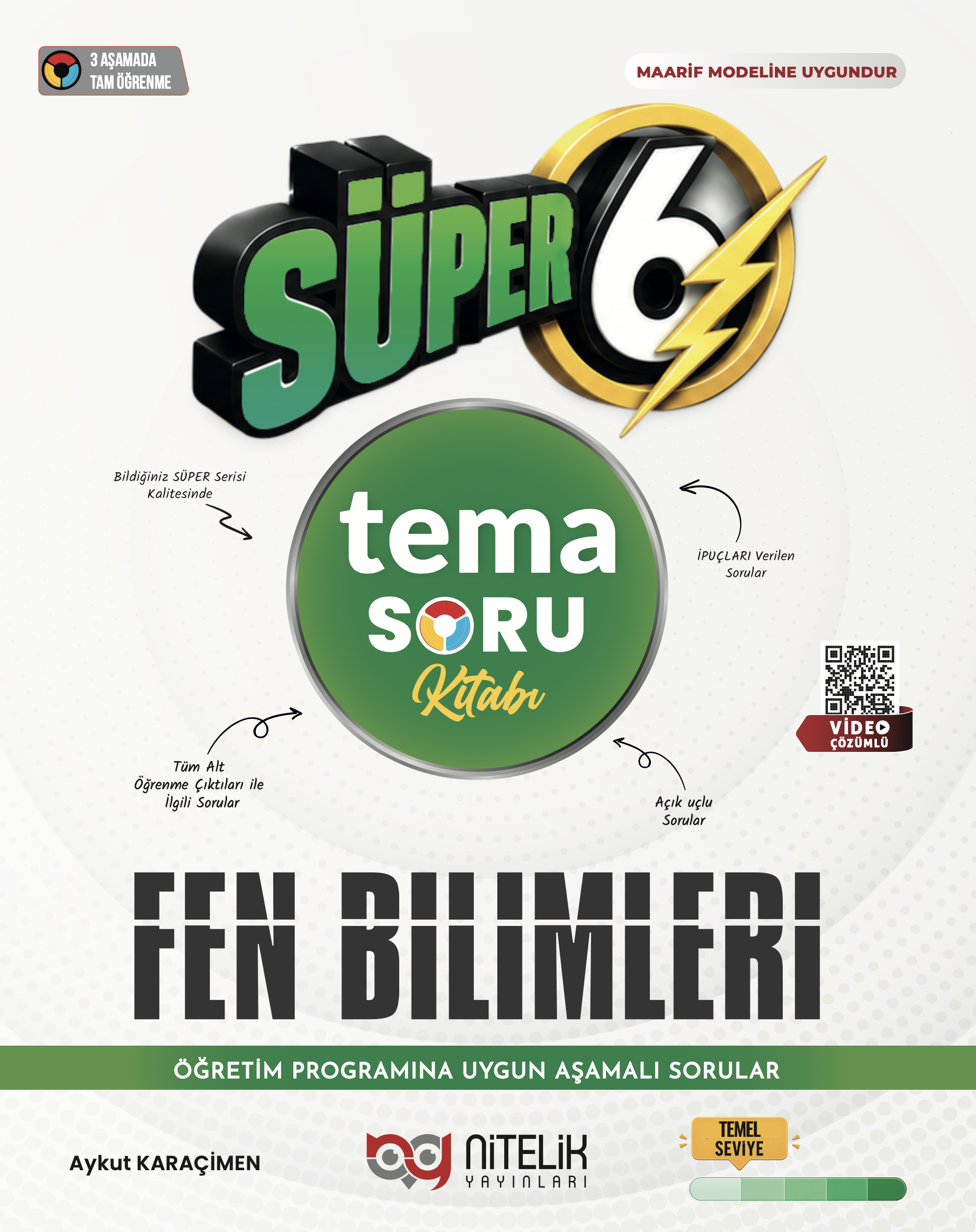 6. Sınıf Süper Fen Bilimleri Tema Soru Kitabı kapak görseli